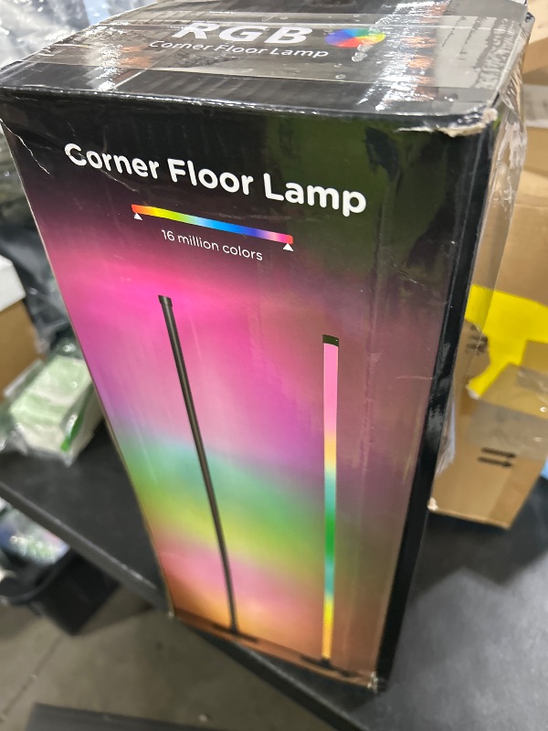 Photo 1 of BWGZH Corner Floor Lamp 2 Pack, Smart RGB LED Corner Lamp with Music Sync and 16 Million DIY Colors, App & Remote Control, Color Changing Standing Lamp for Bedroom, Living Room and Gaming Room(2 Pack)