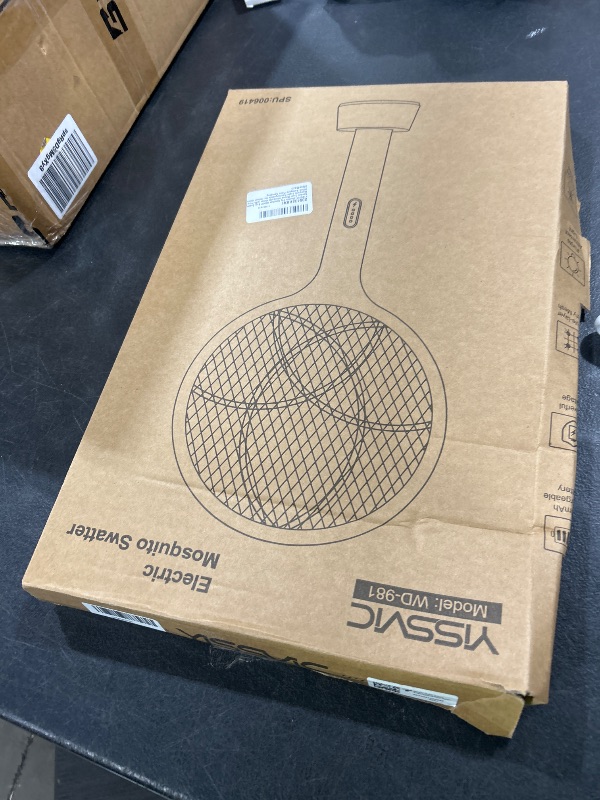 Photo 1 of YISSVIC Electric Fly Swatter 4000V Bug Zapper Racket Dual Modes Mosquito Killer with Purple Mosquito Light Rechargeable for Indoor Home Office Backyard Patio Camping