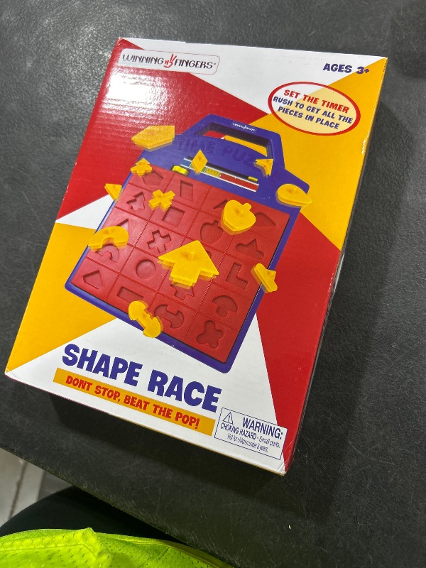 Photo 1 of Winning Fingers Shape Toy Puzzle Game – Pop Up Board Game with Shape Puzzles - Two Players Concentration Games Puzzle Board Matching Game - Educational Toy for Kids 3 Years and Older