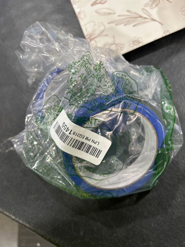 Photo 1 of 4 Rolls Premium Painters Tape, Blue Tape, Masking Tape, Paint Tape for Multi-Purpose, Painting, Painter's, DIY Crafts Arts (88yd =0.94IN*22yd*4) Decoration Labeling No Residue, Easy Removal