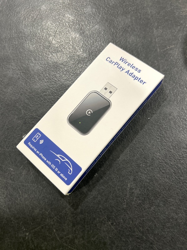 Photo 1 of Wireless CarPlay Adapter for iPhone, Convert Wired to Wireless Apple CarPlay Adapter, Mini Size with Extension Cable USB & USB-C/Type-C, Stable Control & No Delay, Black