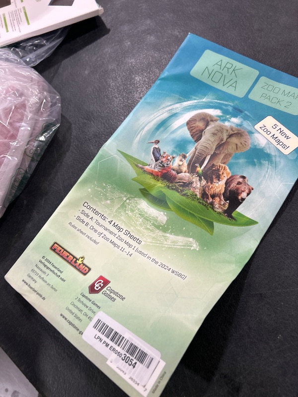 Photo 1 of Capstone Games Ark Nova: Zoo Map Pack 2 - Game Accessory Expansion Set, Expand Your Collection, All New Mechanics and Layouts to Explore - Ages 15+