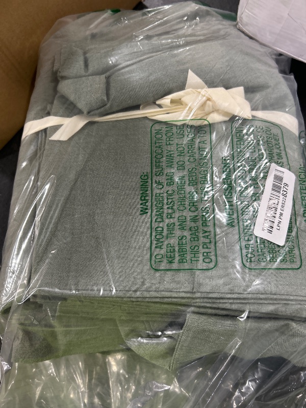 Photo 1 of BESTOUCH Duvet Cover Set 100% Washed Cotton Linen Feel Super Soft Comfortable Chic Lightweight 3 PCs Home Bedding Set Solid Green King