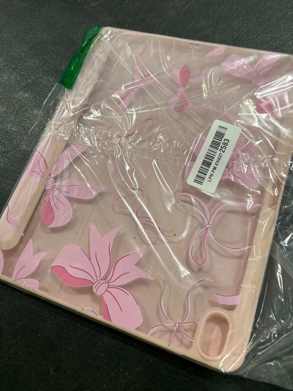 Photo 1 of May Chen Case for iPad Air 13 Inch (M3) 2025, (M2) 2024 - [Built-in Pencil Holder] Shockproof Cover with Clear Transparent Back Shell, Auto Sleep/Wake Cover, Pink Bows 13