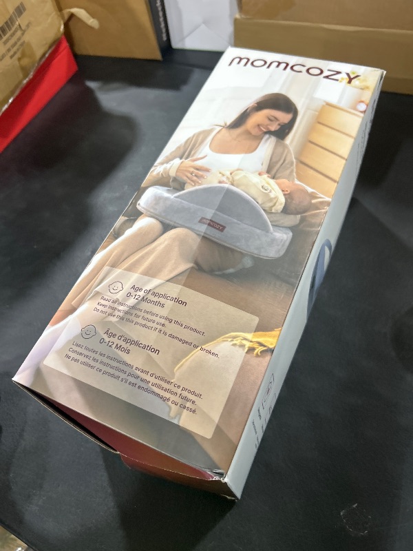 Photo 1 of Momcozy Innovative Safety Fence Nursing Pillow - Firm & Springy Memory Foam - Stable, Ergonomic Support & Comfort - Wider Breastfeeding Cushion, Adjustable, Removable Cover, Baby Safety Certified