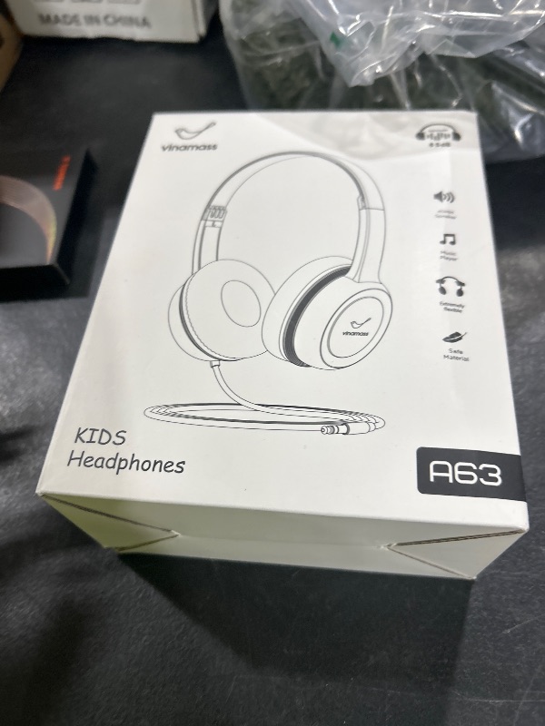 Photo 1 of vinamass Kids Headphones with 85dB Volume Limit,On Ear Headphones,Adjustable and Flexible for Toddlers to Adults,Suit for School Classroom Students Teens Children