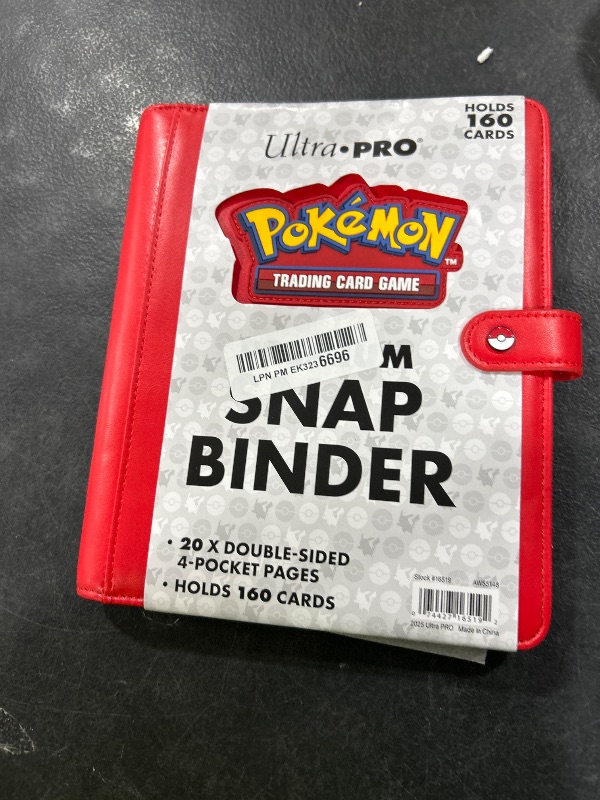 Photo 1 of Ultra Pro | Pokemon Premium 4-Pocket Snap Binder - Red | Trading Card Accessory
