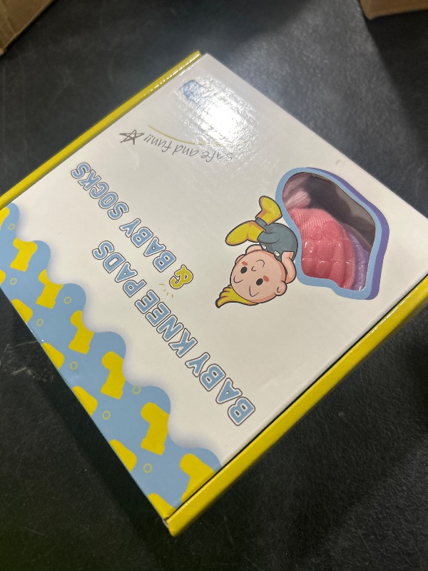 Photo 1 of Baby Knee Pads for Crawling and Baby Socks for Walking (6 Pairs, 6-12 12-18 Months) I Toddler Socks with Grippers and Crawling Anti-Slip Knee Pads Infant Boys Girls Rodilleras para Bebes que Gatean