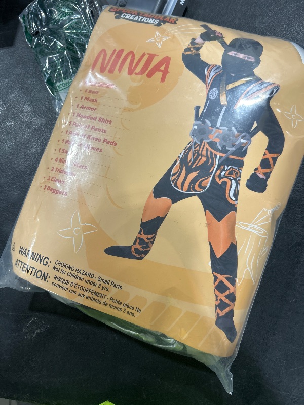 Photo 1 of Spooktacular Creations Kids Golden Ninja Costume, Child Boy Ninja Outfit Set, Halloween Costume for Toddler Themed Parties, Dress Up (Medium, 8-10 yrs)