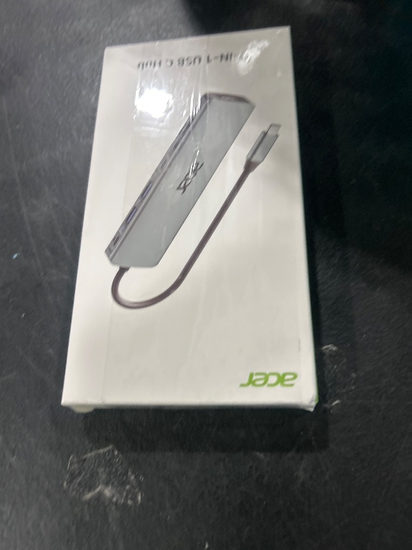 Photo 1 of Acer USB C Hub, 7 in 1 Multi-Port Adapter for Laptop, 4K, HDMI Splitter with 2 USB A 3.1 & Type-C to HDMI Data Port, PD 100W Charging, SD Card Reader for Computer, Desktop, Space Grey