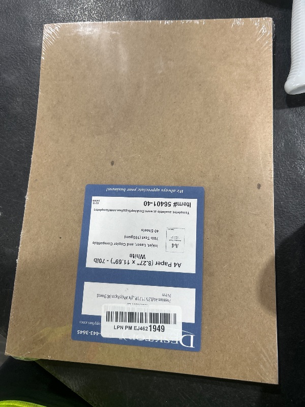 Photo 1 of Premium A4 (8.3"x 11.7") Printer Paper - 28lb Bond / 70lb Text (105 gsm) Bright White Paper (40 Sheets)