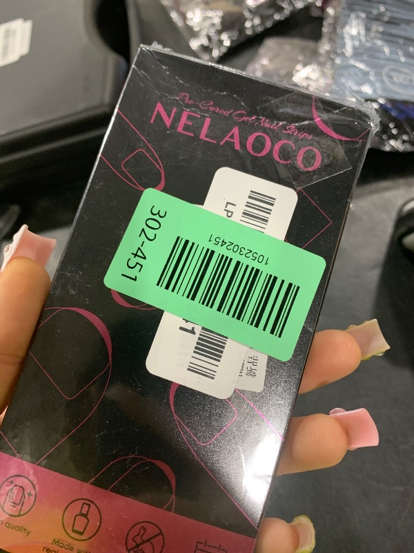 Photo 1 of Nelaoco Nail Polish Strips – 32PCS Salon Quality Wraps, Long Lasting Gel Nail Stickers for Women (Red Rosy Twilight)