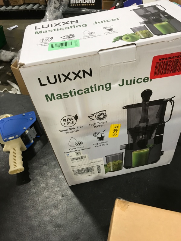 Photo 1 of Cold Press Juicer, 5.3" Wide Feed Chute Juice Extractor Machine with 400W, High Juice Yield, Slow Masticating Juicer for Whole Vegetables & Fruits, Deep Grey
