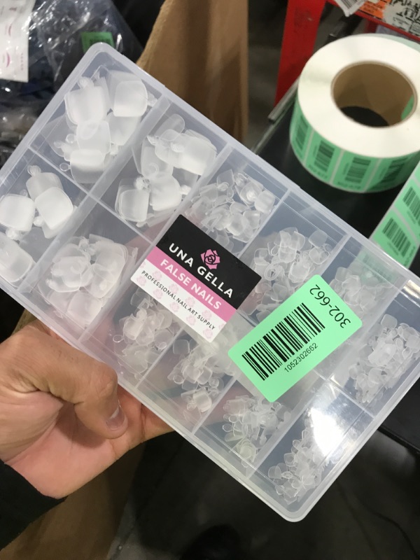 Photo 1 of UNA GELLA Toe Nail Tips 504Pcs Short Square False Soft Gel Full Cover Fake Toe Nails Matte Toe Nails 12 Sizes Pre-shape Fake Toenails Gel Toe Nail Tips For Nail Extension Home DIY Nail Salon