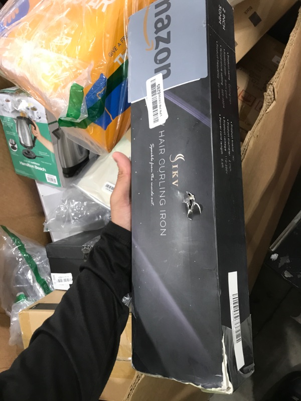 Photo 1 of 2 Inch Curling Iron Extra Long Barrel for Long Hair, Large Barrel Curling Wand Ceramic Tourmaline with LCD Display,10 Temps, Dual Voltage