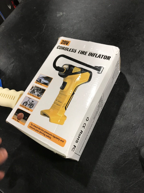 Photo 1 of 150PSI Tire Inflator Portable Air Compressor: Cordless Air Pump Compatible with Dewalt 20V Battery - Car Tire Pump with Digital Pressure Gauge & LED Light for Auto, Motorcycles, Bikes, Ball(Bare Tool)