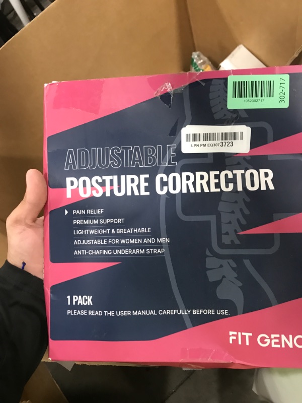 Photo 1 of Fit Geno Posture Corrector for Women Invisilite: Invisible Lightweight Back Brace for Neck Shoulder Upper Back Pain Relief - Improve Posture Correct Hunchback Slouching Under Clothes Large/X-Large