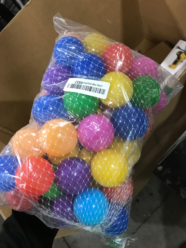 Photo 1 of Playz Soft Plastic Mini Ball Pit Balls 50 Count - w/ 8 Vibrant Colors - Crush Proof, No Sharp Edges, Non Toxic, Phthalate & BPA Free for Baby Toddler Ball Pit, Play Tents & Tunnels Indoor & Outdoor