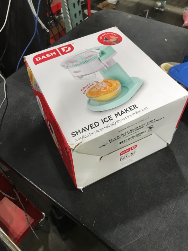 Photo 1 of DASH Shaved Ice Maker and Slushie Machine (Aqua): Multi-Purpose Ice Shaver Machine for Homemade Shaved Ice, Snow Cones, Slushies, Cocktails & More with Stainless Steel Blades, Easy to Clean and Store