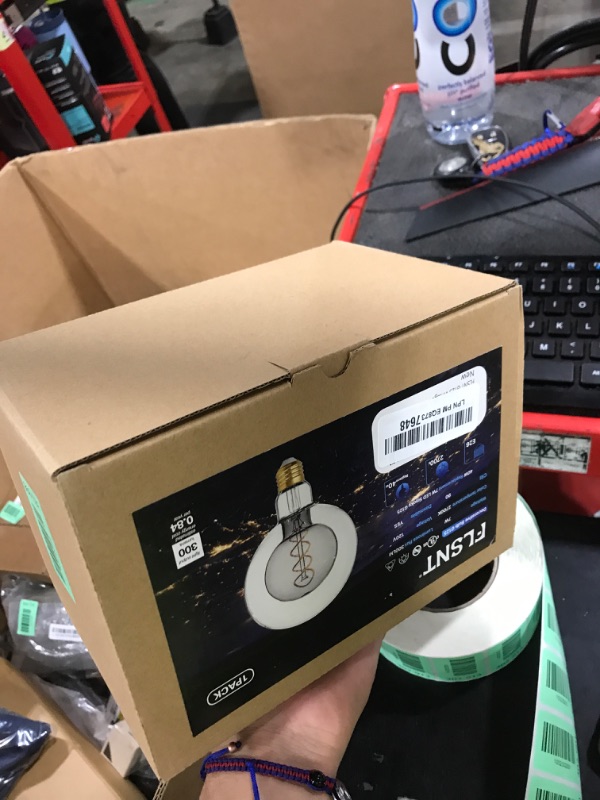 Photo 1 of FLSNT G125(G40) Vintage Large Dimmable LED Bulb, 2700K Soft White, 7W(40W Equivalent), 300LM, E26 Medium Base, CRI90, Oversized Edison Bulb for Bedroom, Kitchen