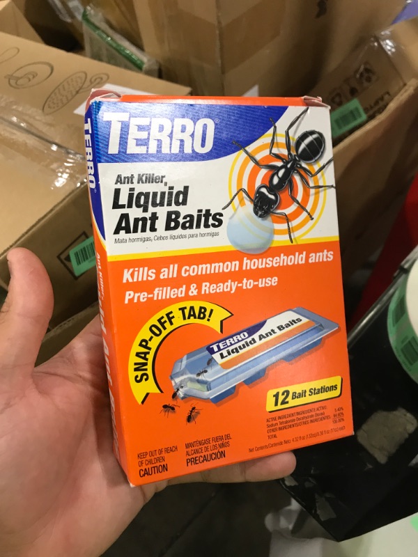 Photo 1 of TERRO Ant Killer Bait Stations T300B - Liquid Bait to Eliminate Ants - Bait System - 12 Count Stations for Effective Indoor Ant Control