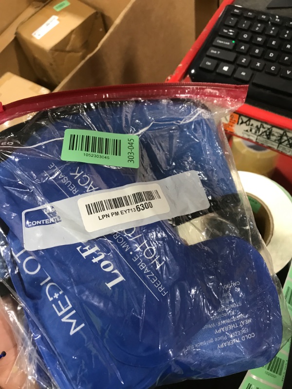 Photo 1 of LotFancy Face Ice Pack Wrap for TMJ, Wisdom Teeth, with 4 Reusable Hot Cold Therapy Gel Packs, Pain Relief for Head, Oral and Facial Surgery, Dental Implants, Blue