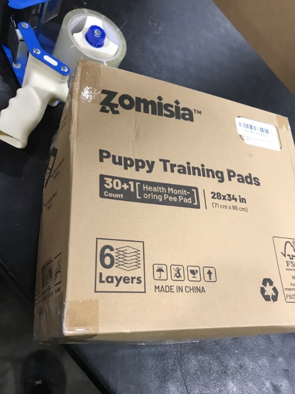 Photo 1 of ZOMISIA Charcoal Puppy Pee Pads for Dogs Extra Large, 28"x34" 30 Counts + 1 Extra Health Monitoring Pad - XL Dog Potty Training Pads Disposable, Odor-Control, Super Absorbent & Leak-Proof