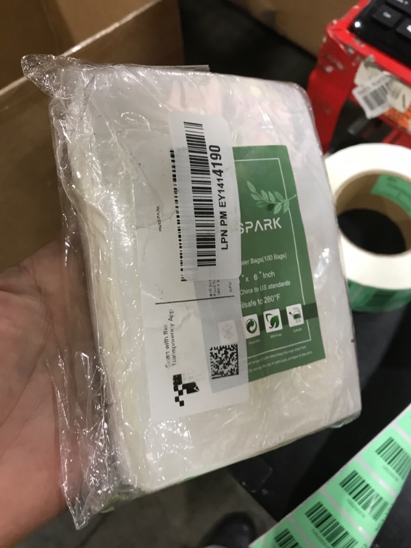 Photo 1 of Vacuum Sealer Bags,Heavy Duty Pre-Cut Design Commercial Grade 4x6 Inch Food Sealable Bag for Heat Seal Food Storage, Seal Bag Boilsafe to 280°F Freezable, Resizable,Reuseable (100Pcs)