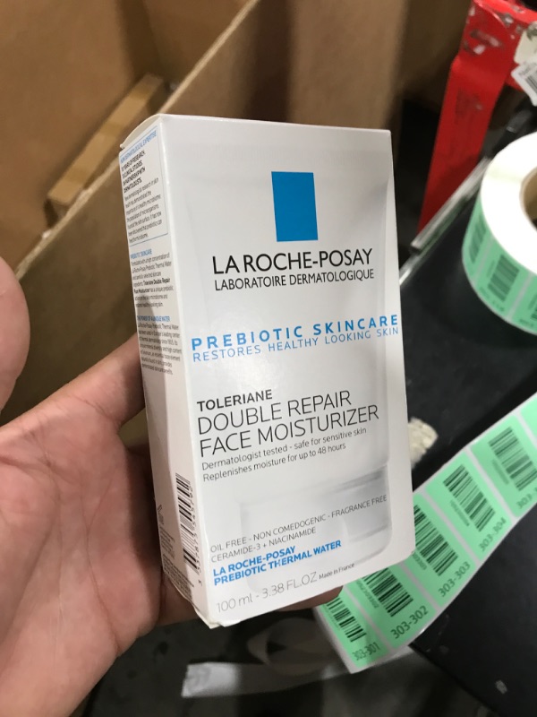 Photo 1 of La Roche-Posay Toleriane Double Repair Face Moisturizer, Daily Moisturizer Face Cream with Ceramide and Niacinamide for All Skin Types, Oil Free, Fragrance Free