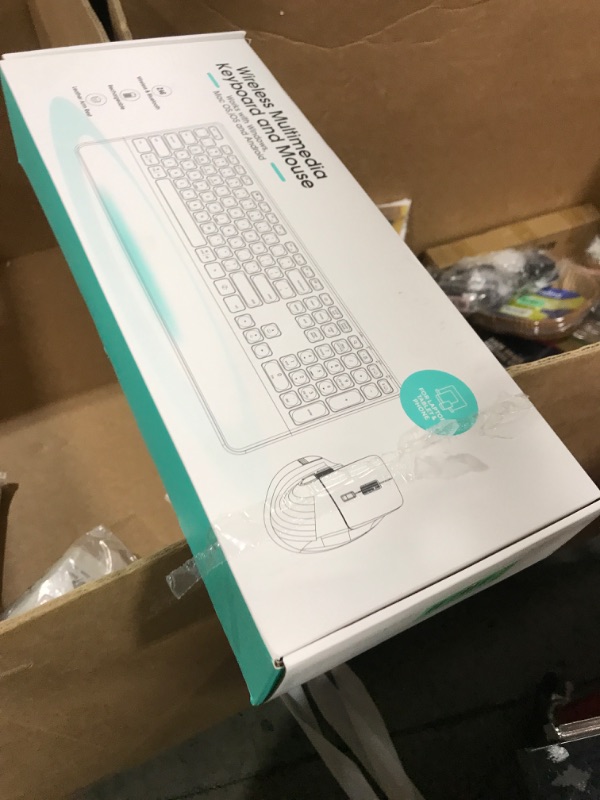 Photo 1 of Wireless Keyboard and Mouse Combo, 2-in-1 USB Receiver & Dual Bluetooth, Scissor-Switch Keys, Smart Flying Scroll for Windows, Mac, Linux, Chrome – Ideal for Office & Students (US Layout)