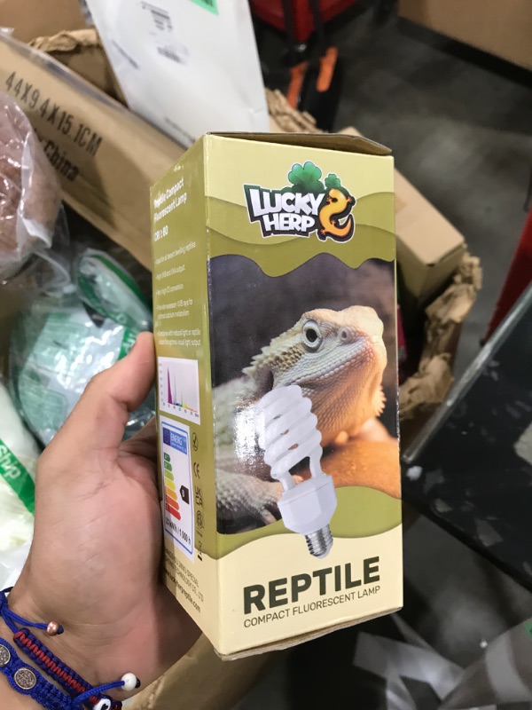 Photo 1 of LUCKY HERP UVA UVB Reptile Light 10.0, Desert UVB 150 Compact Fluorescent Lamp, UVB Light for Reptiles 23W, UVA UVB Reptile Light Bulb, UVB Bulb for Reptiles Bearded Dragons Lizards Tortoises Snakes