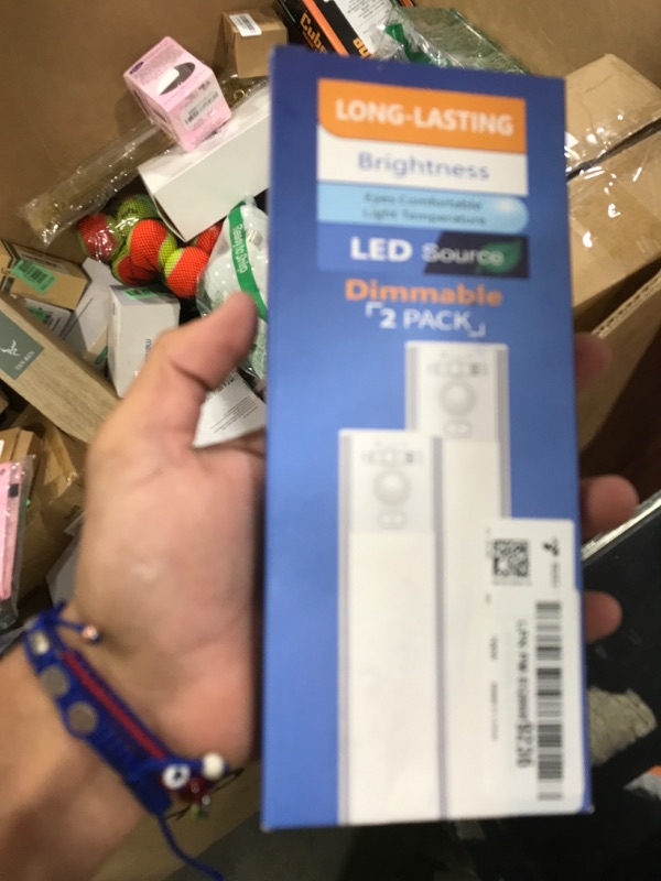 Photo 1 of Under Cabinet Lighting, LED Motion Sensor Light Indoor, 2200mAh USB Rechargeable Closet Lights Battery Operated, Stick On Magnetic Wireless Dimmable Under Counter Lights for Kitchen(2 Pack)