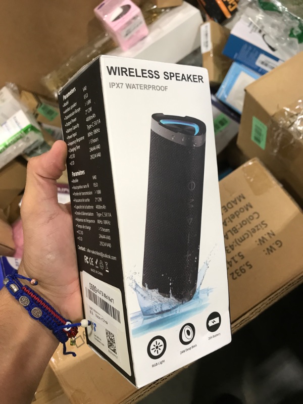 Photo 1 of Vanzon Bluetooth Speakers, V40 Wireless Portable Bluetooth Speaker with IPX7 Waterproof, 24H Playtime, 24W Stereo Sound and TWS Dual Pairing, Suitable for Home/Party/Outdoor/Beach