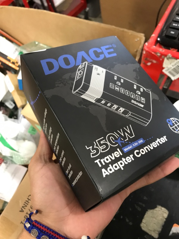Photo 1 of DOACE 220v to 110v Voltage Converter US to Europe: 350W 220 to 110 Voltage Converter for European Travel - International Power Adapter Plug Combo Step Down Transformer White
