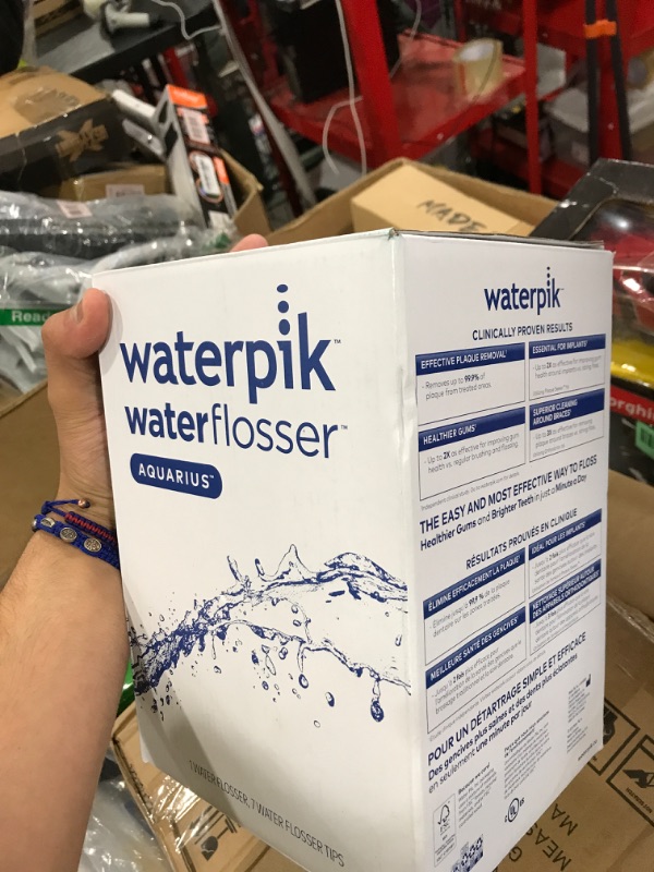 Photo 1 of Waterpik Aquarius Water Flosser For Teeth Cleaning, Gums, Braces, Dental Care, Electric Power With 10 Settings, 7 Tips For Multiple Users And Needs, ADA Accepted, Gray WP-667, Packaging May Vary