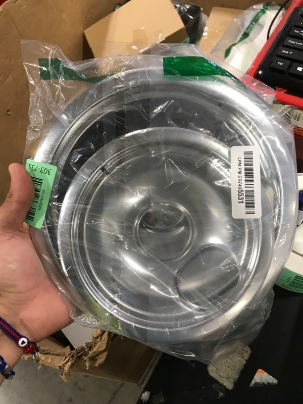 Photo 1 of 4 Pack Chrome Drip Pans, Compatible with Whirpool Kenmore Frigirate Stove Top Drip Bowls. Include 2 Pcs 6'' Range Replacement Drip Pans and 2 Pcs 8 '' Cooktop Drip Pans