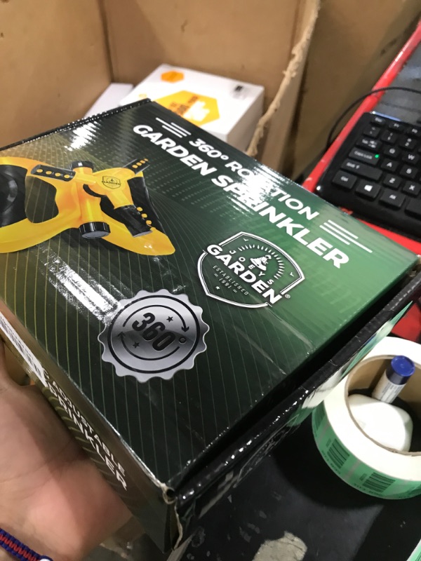 Photo 1 of Joeys Sprinkler for Yard, Rotating Garden Sprinkler for Large Area Coverage, Lawn and Yard Sprinklers (Yellow)