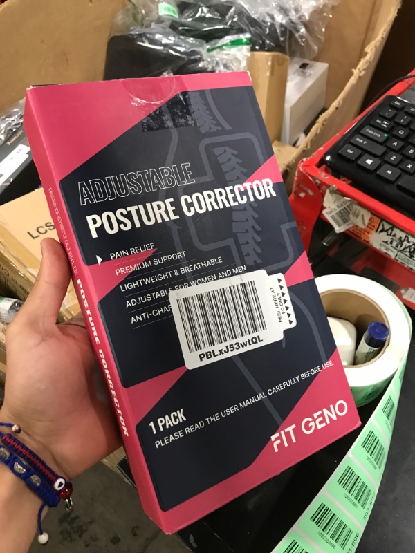 Photo 1 of Fit Geno Posture Corrector for Women Invisilite: Invisible Lightweight Back Brace for Neck Shoulder Upper Back Pain Relief - Improve Posture Correct Hunchback Slouching Under Clothes Large/X-Large
