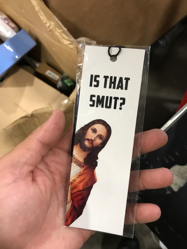 Photo 1 of Peeking Jesus is That Smut? Bookmark (Thick 1 Piece Black)