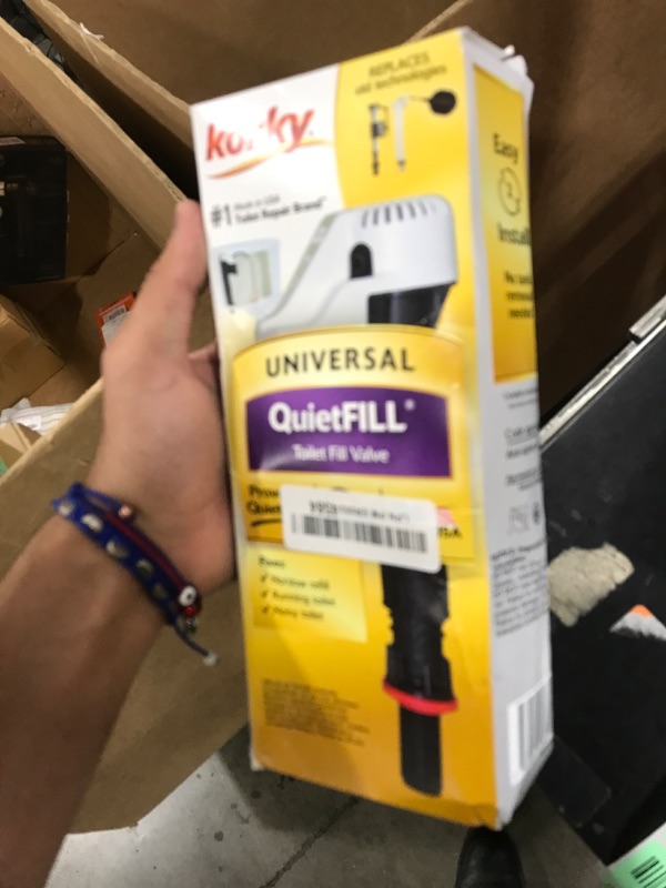 Photo 1 of Korky QuietFILL Toilet Fill Valve - Universal Fits 99% of Toilets - Easy Height Adjust for Fast Install, 528