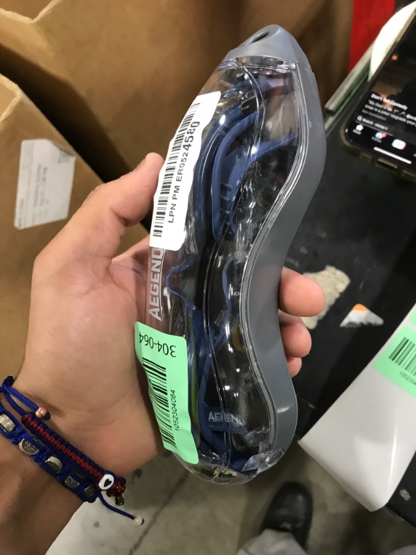 Photo 1 of Aegend Swim Goggles, Swimming Goggles No Leaking Full Protection Adult Men Women Youth, Black Clear With Blue Strap
