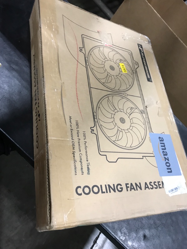 Photo 1 of A-Premium Engine Radiator Cooling Fan Assembly Compatible with Select Land Rover Models - Range Rover Evoque 2012-2017, Discovery Sport 2015-2017, LR2 2013-2015 - Replace# LR011905, LR024292