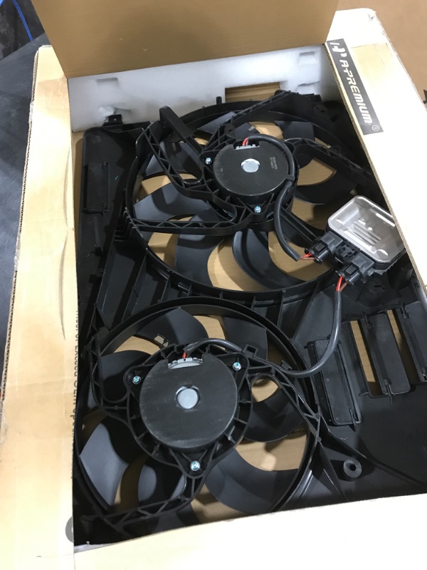 Photo 1 of A-Premium Engine Radiator Cooling Fan Assembly Compatible with Select Land Rover Models - Range Rover Evoque 2012-2017, Discovery Sport 2015-2017, LR2 2013-2015 - Replace# LR011905, LR024292