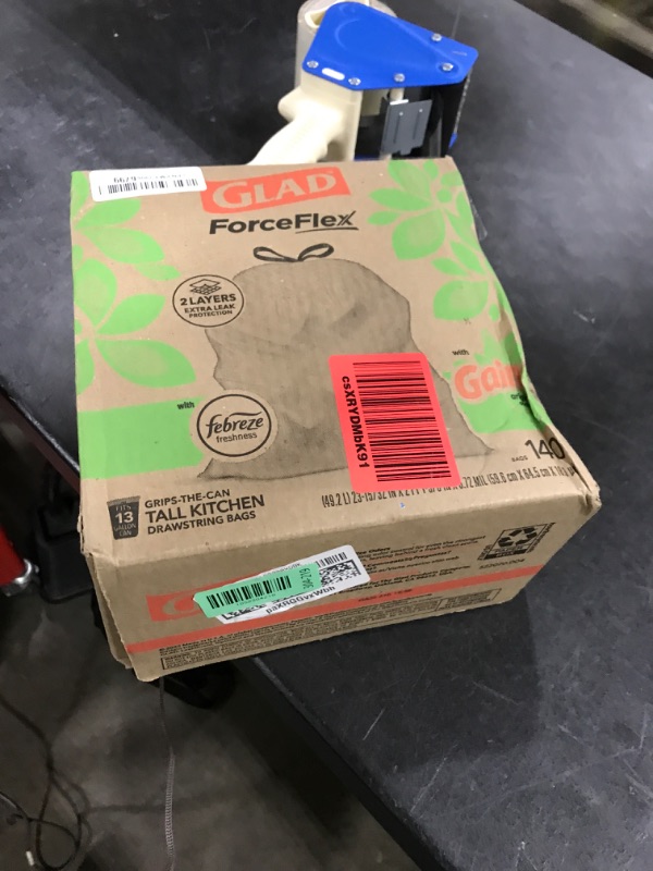 Photo 1 of Glad ForceFlex Tall Kitchen Trash Bags, 13 Gallon, Gain Original, 140 Count (Package May Vary)