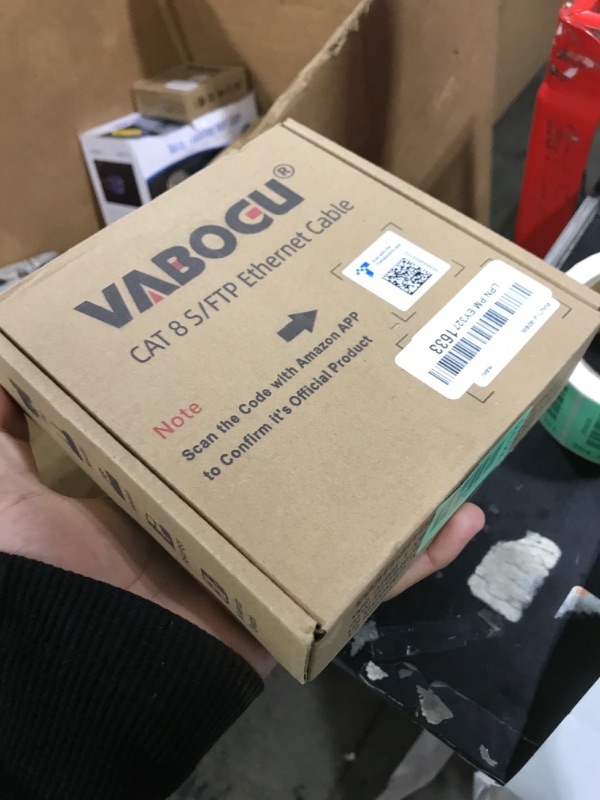 Photo 1 of Vabogu Cat 8 Ethernet Cable, 35ft Heavy Duty High Speed Internet Network Cable, Professional LAN Cable, 26AWG,2000Mhz 40Gbps with Gold Plated RJ45 Connector, Shielded in Wall,Indoor&Outdoor