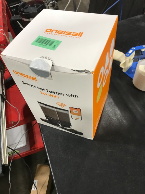 Photo 1 of oneisall Automatic Cat Feeder with 5G WiFi, Automatic Cat Food Dispenser for 2 Cats Small Pets, 20 Cups/5L Timed Dry Food Dispenser with APP Control