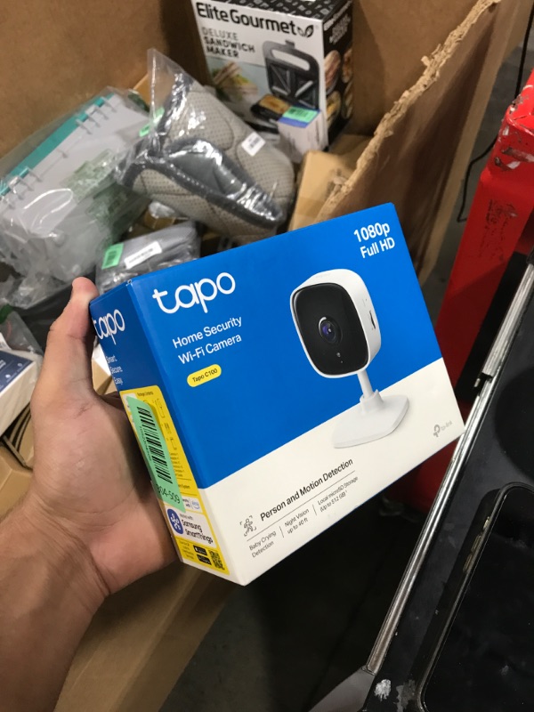 Photo 1 of Tapo TP-Link 1080P Indoor Security Camera for Baby Monitor, Dog Camera w/Motion Detection, 2-Way Audio Siren, Night Vision, Cloud & SD Card Storage, Works w/Alexa & Google Home C100