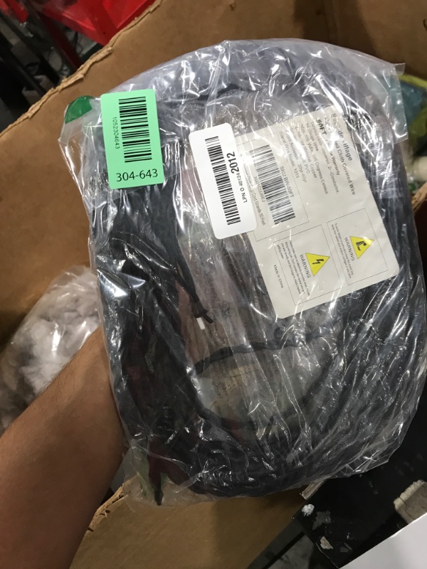 Photo 1 of Black Twisted Cloth Covered Wire, 2-Conductor 18-Gauge Antique Industrial Fabric Electrical Cord Cable, Vintage Style Lamp Cord Strands 50 Feet