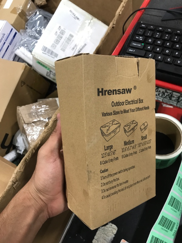 Photo 1 of Hrensaw Small Weatherproof Electrical Connection Box(Inner 5.5 x 3 x 2.2inch),Outdoor Electrical Box,Waterproof Extension Cord Covers for Plug, Extension Cables, Holiday Lights,Grey