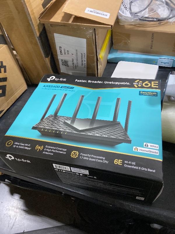 Photo 1 of TP-Link AXE5400 Tri-Band WiFi 6E Router (Archer AXE75), 2025 PCMag Editors' Choice, Gigabit Internet for Gaming & Streaming, New 6GHz Band, 160MHz, OneMesh, Quad-Core CPU, VPN & WPA3 Security